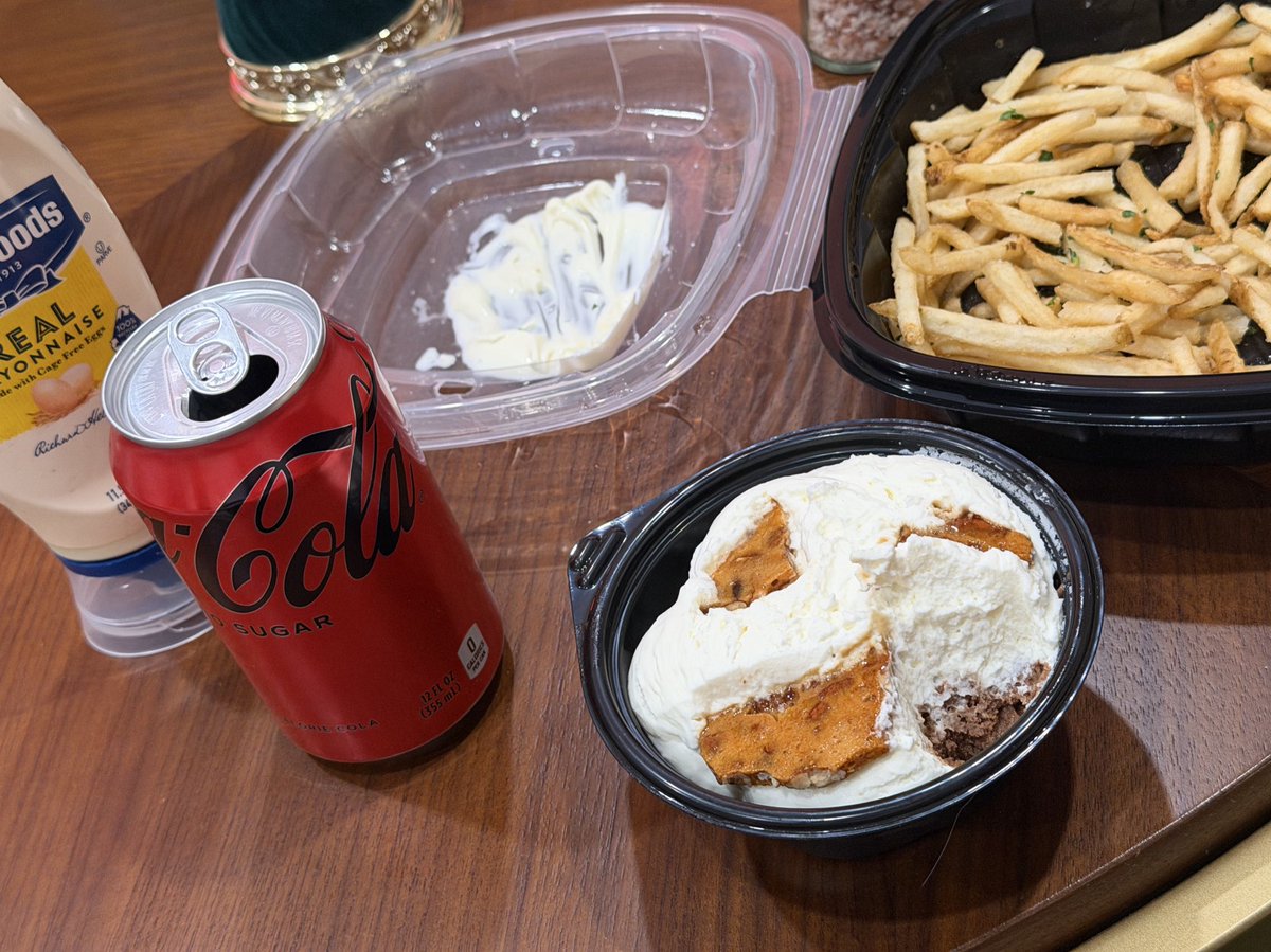 absolutely insane girl dinner tonight. french fries, extra mayo