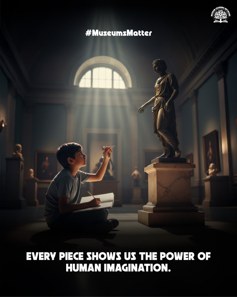 museum92233's tweet photo. From paintings to sculptures, every artwork showcases the limitless power of human imagination. The Museum Learning Network brings this creativity to learners everywhere, letting them explore, be inspired, and experience museums beyond walls. ​
​
#musuem #artefacts #indianmuseum https://t.co/mLZ7VYlUNL