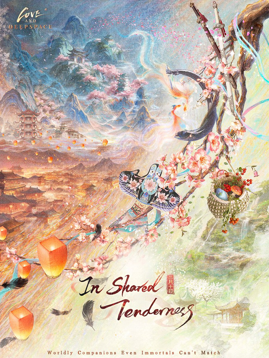 Love_Deepspace's tweet image. The Start of Spring has arrived. Tender branches touch the heart, stirring a love that sweetens year by year.

By this vow, with hands clasped, a joyful invitation awaits you.

On Feb. 10, waiting for you amidst spring's tenderness.
———
🪐Official Discord: discord.gg/aGFPky4snx…