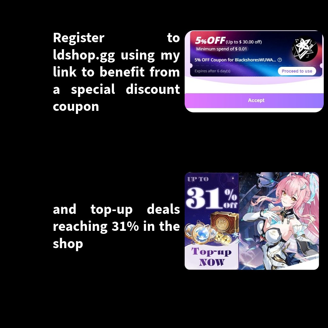 BlackshoresWUWA's tweet photo. 🎉 GIVEAWAY TIME! 🎉
✨ 5× Lunite Subscriptions available!

How to participate:
🔹 Follow me
🔹 Like &amp; RT this post + pinned post
🔹 Register on LDShop using my link to get 15% and 5% discount 
👉 https://t.co/qzMK8zmI9S

Best of luck to all
📆 Ends on February 11
#WutheringWaves https://t.co/jiZXVtW4Jq