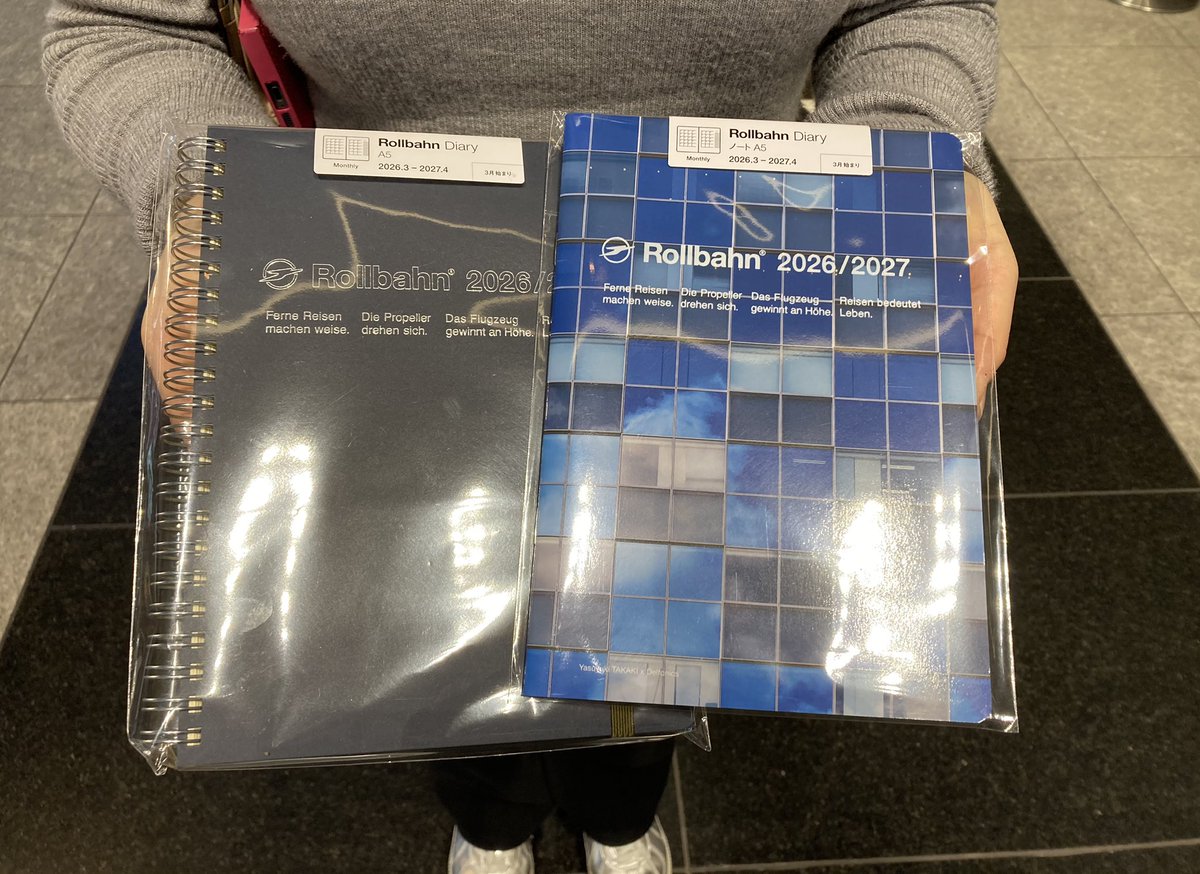 手帳先行販売会オーテモリにご来場くださりありがとうございました。
お客さまに選んでいただいた手帳の一部をご紹介。
＃ロルバーン　＃ロルバーンダイアリー　
#rollbahn #rollbahndairy