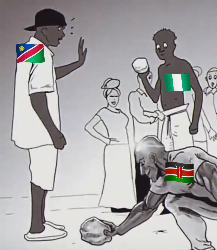 kichwa_'s tweet image. Namibia saying they started calling Nigeria abegistan, then trying to beef with Kenyans, peak delusional