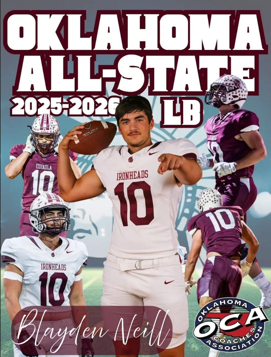 Congratulations <a href="/BlaydenNeill/">Blayden Neill 🐝</a> 🐝 Oklahoma All-State East Team Defense! We are so very proud of you! #allstate  #defense #highschoolfootball