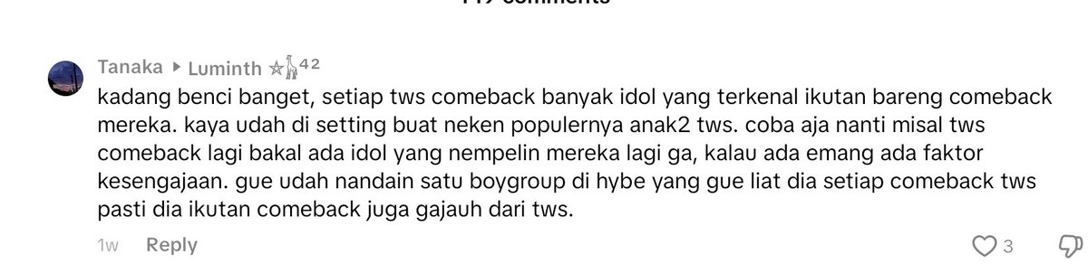 jaebaerry's tweet photo. 42, please help rnb this account @/tanakakun015 on tiktok. They repeatedly leave hate comments toward YJ and spread false information about T-W-S. This behavior is harmful, misleading, and should not be tolerated. https://t.co/54Ca6dgKo9