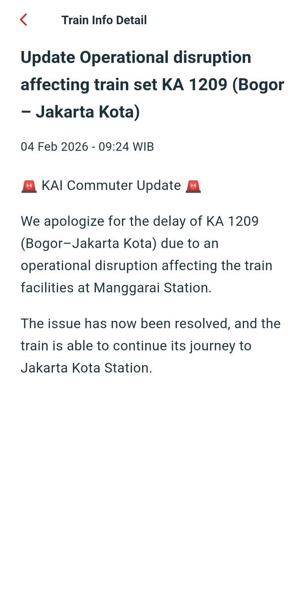 txttransportasi's tweet photo. Tadi sekitar jam 09:24 dapat notifikasi gangguan operasional KRL di Stasiun Manggarai.

Pas lihat trainset KRL-nya, oh gak kaget. https://t.co/ENkfIkt6jJ