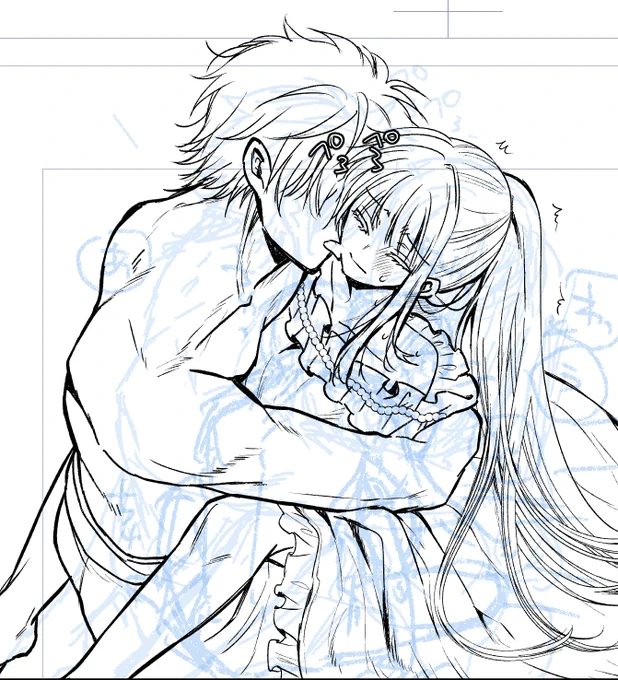 脱ぐ前だが脱いでる絵を書いてしまったんで、ここで供養。 