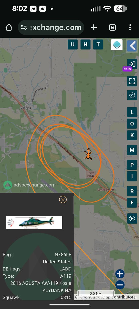AnywayPoem's tweet photo. @WashCoScanner Taking a while to get them out. Here is the radar of Life flight https://t.co/mJDSyoLa7s