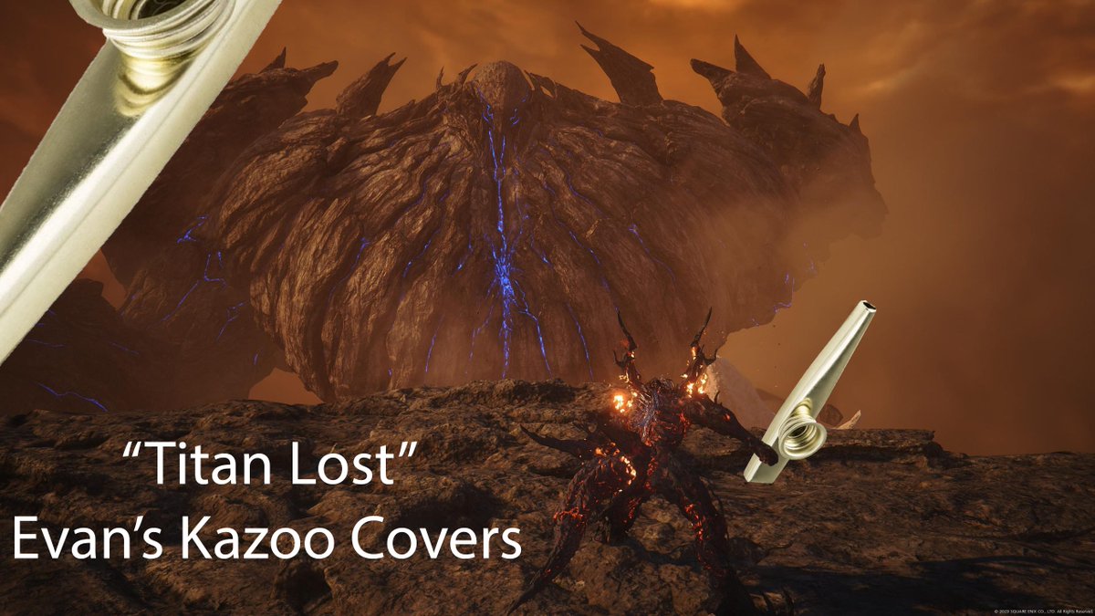 EvanKazooCovers's tweet photo. Anyone like Final Fantasy XXVI?
First Kazoo Cover since July of '24!

Tune in tomorrow at noon on Youtube! Link Below! https://t.co/w2eXYhXc6N