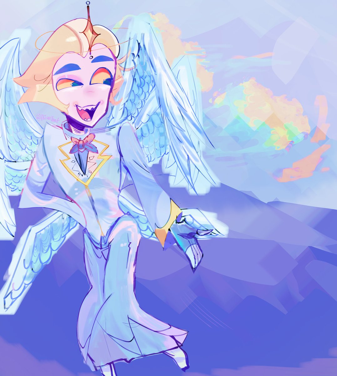 VKiwibat's tweet photo. He looks like St.Peter Iโm gonna cry๐ญ๐ญ
#LuciferMorningstar #Hazbinhotel #Lucifer #Heaven #FallenAngel #WIPDONE https://t.co/RwGU8fzu8H