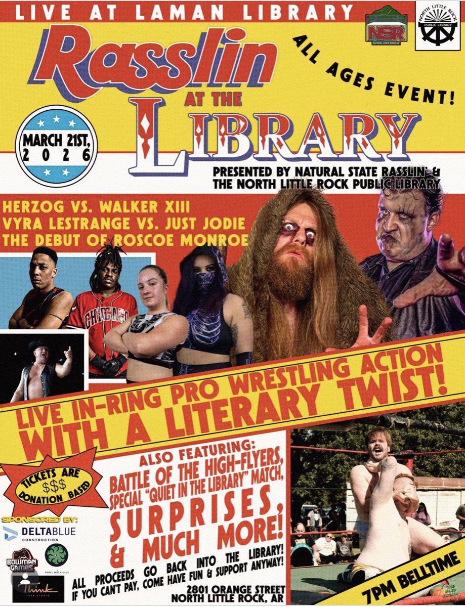 Roscoe_Lee1958's tweet photo. OK Cowboys and girls. Here it finally is. Roscoe Monroe's Central Arkansas and Natural State Rasslin debut. In over 10 years of a rasslin career Roscoe hasn't had a match in Central Arkansas. And this is for such a great cause.  Admission is free. If you want to give a donation. https://t.co/D95sAn199y