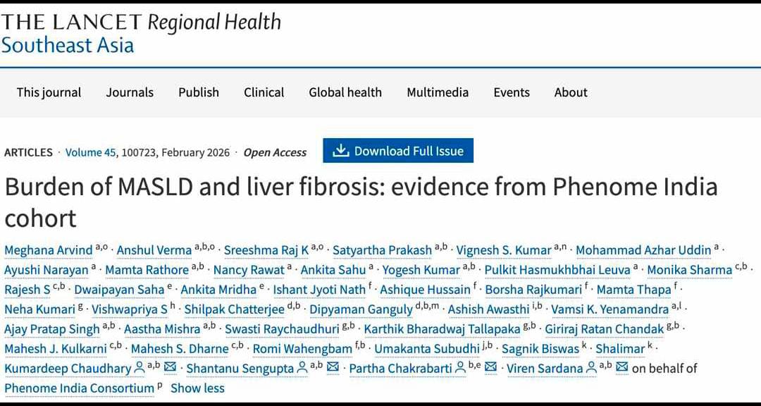 IGIBSocial's tweet photo. Congratulations to team Phenome India on their latest publication🎉
Read here: ➡️https://t.co/l9ffhgkbGY
@TheLancet @IGIBSocial @souvik_csir @CSIR_IND https://t.co/Evw5m4XVKH