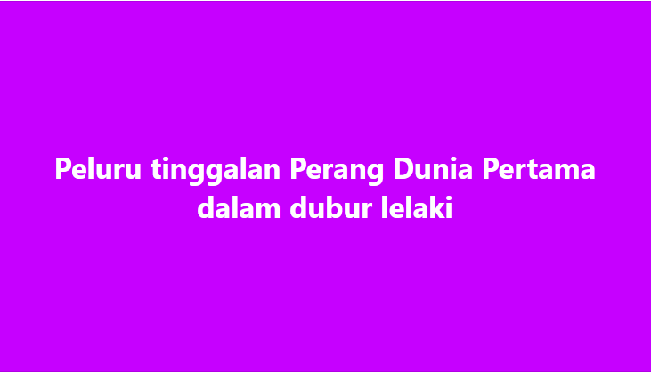 SinarOnline's tweet image. Peluru tinggalan Perang Dunia Pertama dalam dubur lelaki

Sebuah hospital terpaksa melakukan pemindahan segera selepas seorang  pesakit lelaki tiba di wad kecemasan dengan peluru artileri tinggalan  Perang Dunia Pertama berada dalam saluran dubur.

#bom #perangdunia #Global