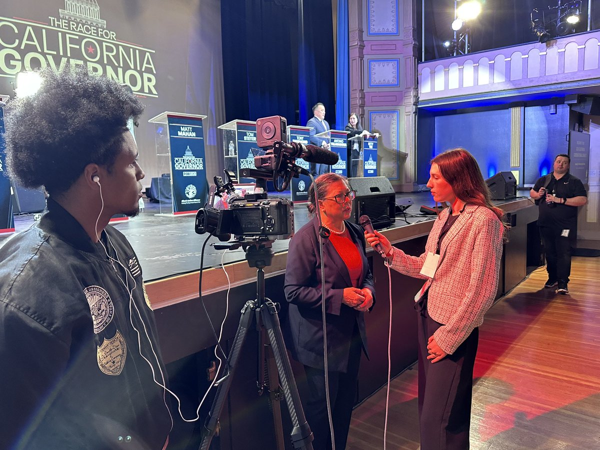 What about the kids! <a href="/KSMKidScoop/">KSM KidScoop Media</a> interview <a href="/BettyYeeforCA/">Betty T. Yee</a> last to leave and ready to share ideas for next generation of Californians <a href="/KTVU/">KTVU</a> #cagovernordebate