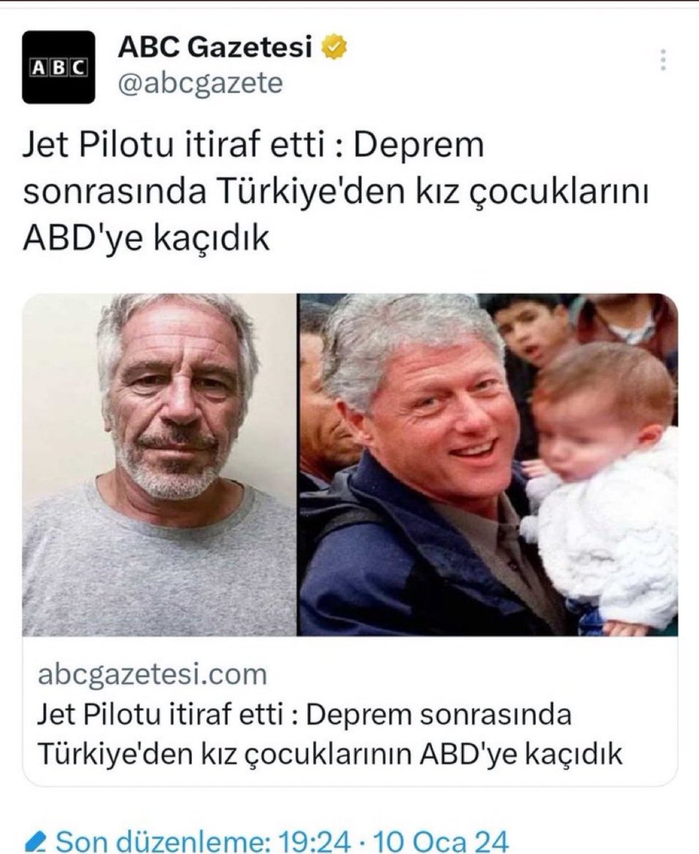 Duyun duyurun ve tüm dünyayı ayağa kaldırın 

Deprem çocukları nerede?

#Epstine