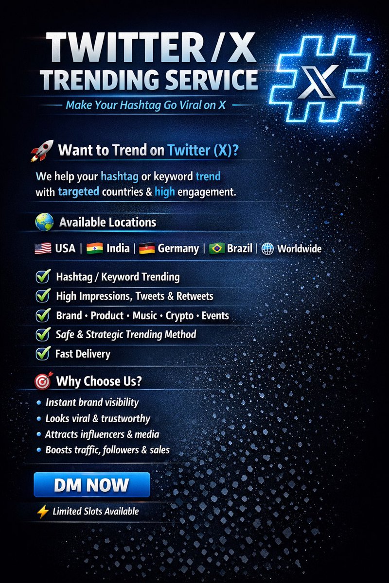 MediaExtend's tweet photo. #TwitterTrending
#XTrending
#HashtagTrending
#TrendOnX
#TwitterPromotion https://t.co/zJKrg06pUZ