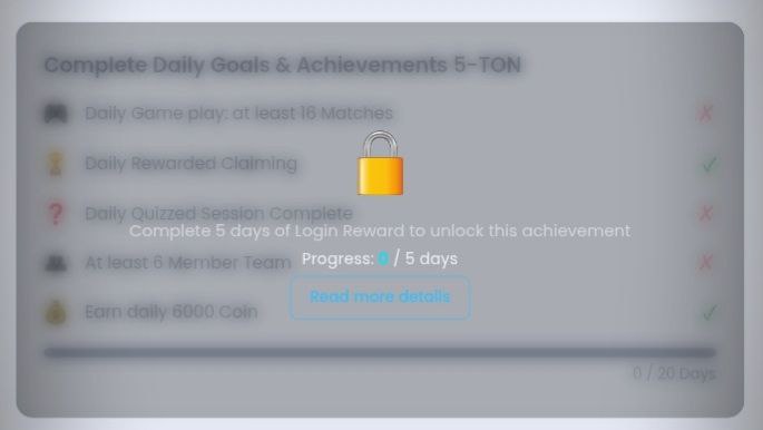 Toantofficial's tweet photo. 🔒Daily Goal &amp; Achievement (5 TON) — Unlock &amp; Earn for Lifetime💎
TOANT introduces a secure activation system for the Daily Goal &amp; Achievement feature —designed to reward real, consistent users.
🧠How to Unlock (Only Once):
✔Login &amp;claim your daily reward for 5 consecutive days https://t.co/x5X25dxqum