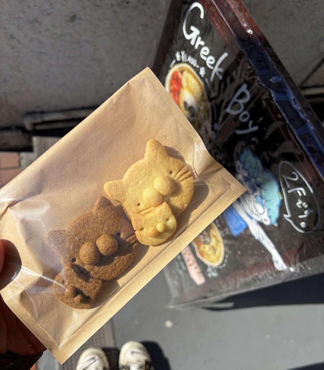 tomonigiri626's tweet photo. にゃん🐱🍪クッキー可愛いので♡♡

#GreekBoy #新大久保 https://t.co/Vq7rV1X1No