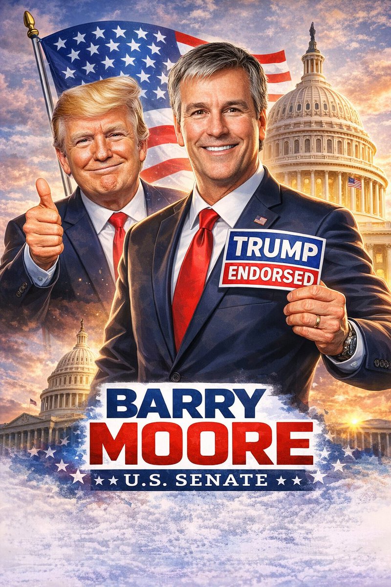 We thought it would be fun to hop on the trend. President Donald J. Trump endorsed!  👉 Barry Moore for U.S. Senate. 🇺🇲
(Don't tell boss!) 

#chatgtp #viral #alpolitics #MAGA 
<a href="/realDonaldTrump/">Donald J. Trump</a>  <a href="/POTUS/">President Donald J. Trump</a>