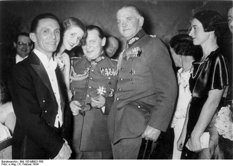 Joseph Goebbels, Hermann Göring, and Werner von Blomberg at the Press ...