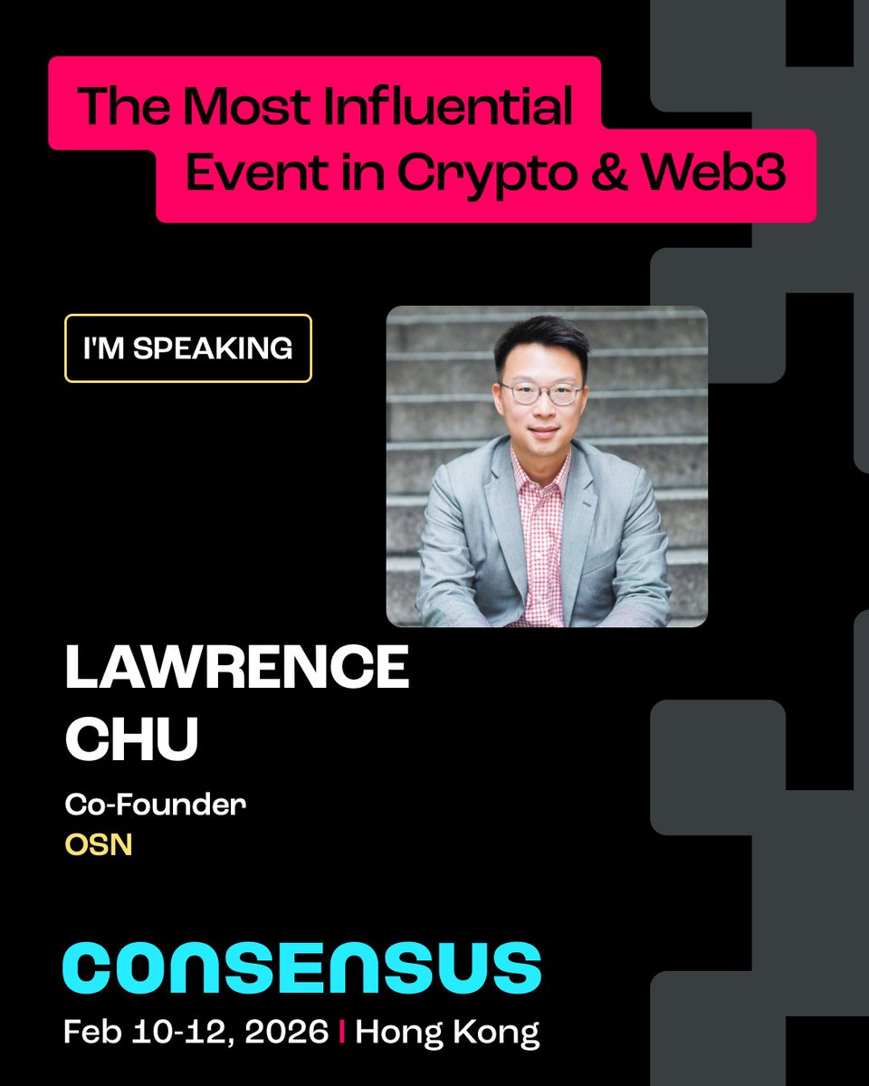 Counting down to <a href="/consensus_hk/">Consensus Hong Kong</a>  2026! One week away!

Proud to share that <a href="/Larrydapunk/">Larrydapunk</a>, our Co-Founder, will join Michael Chan, CEO of Zand, on stage to unpack the surging digital asset trade flows connecting Asia and the Middle East! 

Don’t miss it - lnkd.in/g2sdj5ts