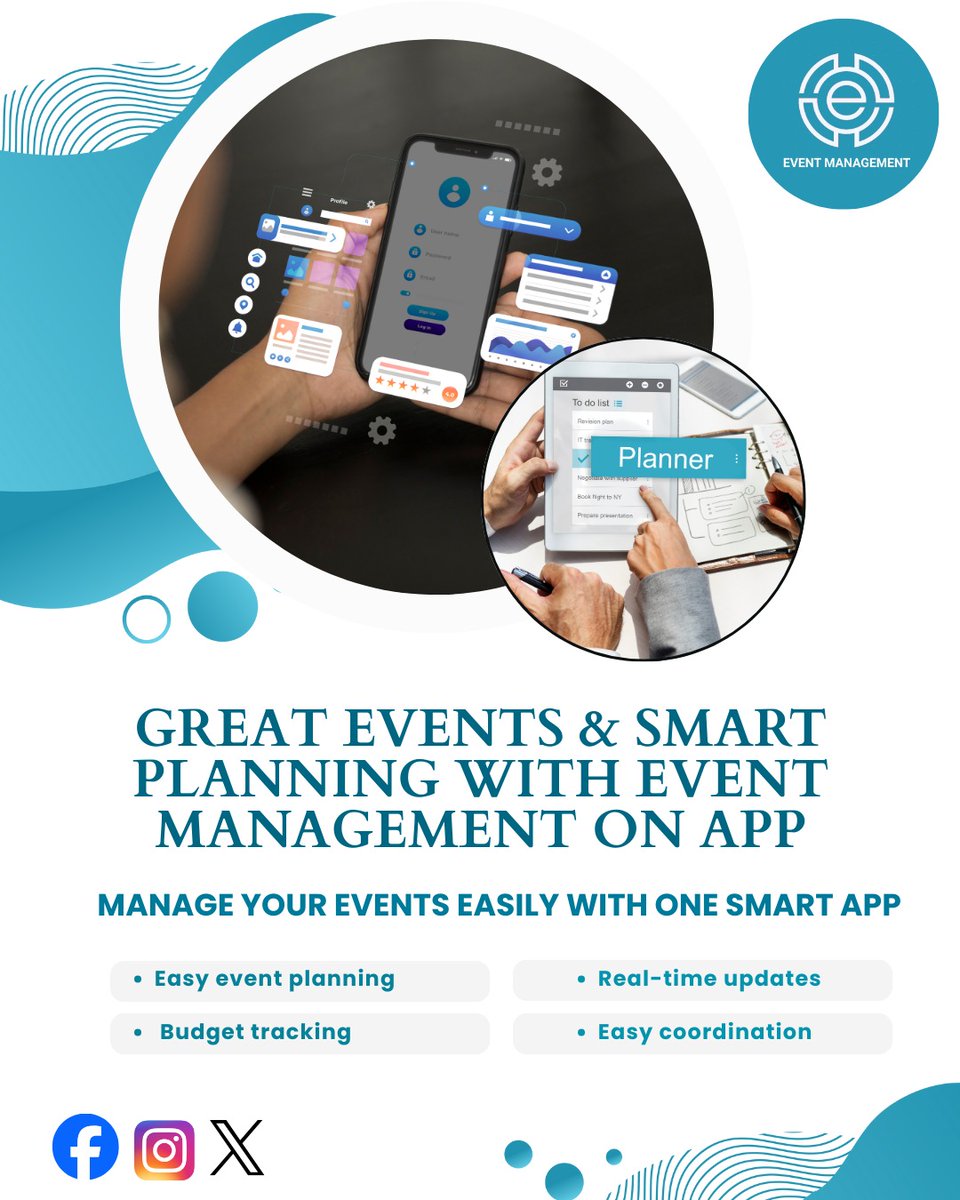 Turn your ideas into seamlessly executed events with our all-in-one #EventManagementApp. 
From planning and scheduling to budget tracking and team coordination, everything you need is available in one #smartplatform.
🌐 eventmanagementonapp.com

#EventManagementonapp