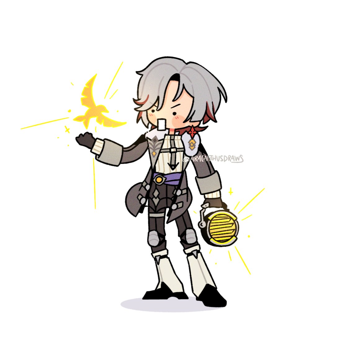 AracanthusDraws's tweet photo. found this random dude with a flashlight, should i keep him? https://t.co/bJw9v89nrA