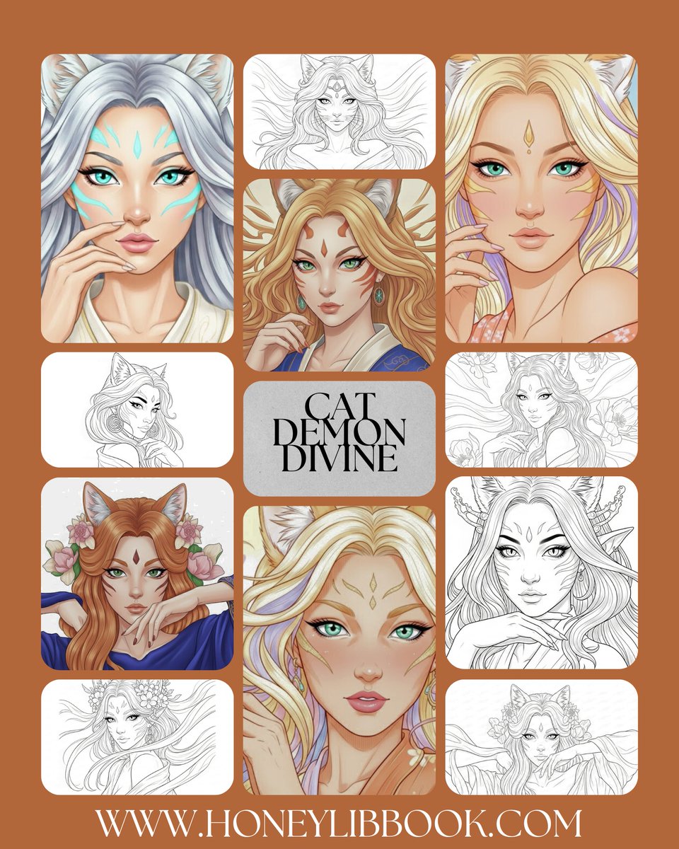 HoneyLibBook's tweet image. Sweet but dangerous 💔
Divine darkness meets Valentine magic 😈💖
Cat Demon Divine • Cat demon girls • Fantasy coloring • Printable
#ValentineFantasy #CatDemon #ColoringBook #DigitalArt #EtsyFinds honeylibbook.etsy.com/listing/445160…