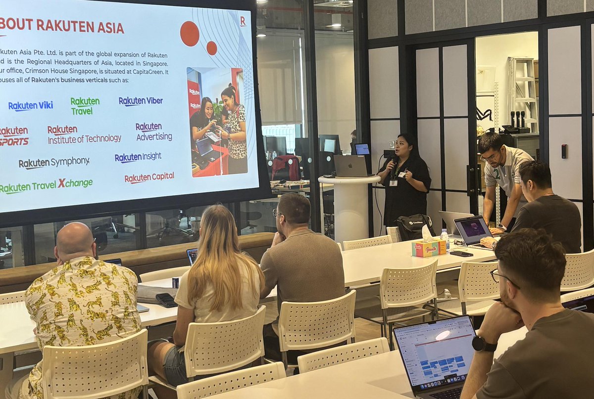 cityjsconf's tweet photo. We have started our workshop with @HowDevelop at @RakutenAsia offices for #CityJS #SIngapore - learning how we can use AI Agents on the web.  Attending today we have people from Lithuania, Netherlands, Thailand, Greece! https://t.co/kKVsetMYEJ