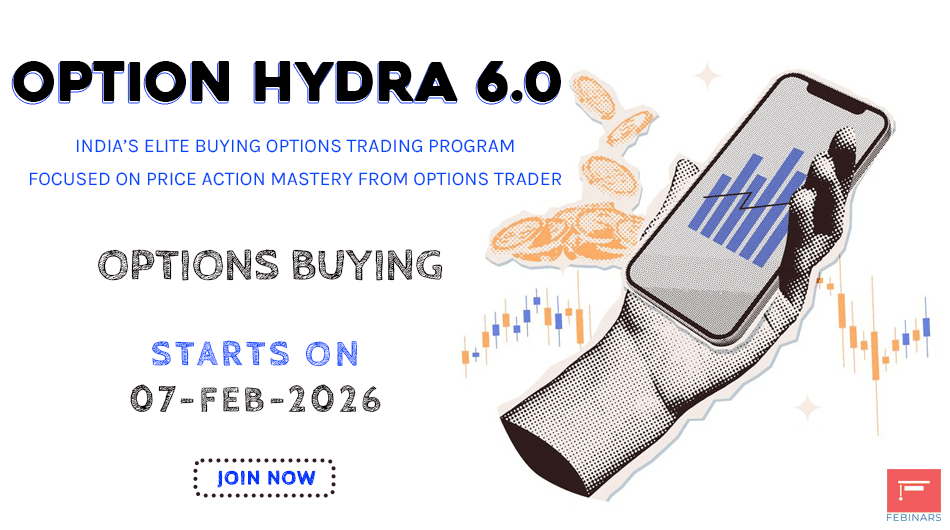 febinars's tweet photo. 🚀Upgrade your options trading!

Option Hydra 6.0 – 5 Days Intensive Weekend Training

📅Starts: 07th FEB 2026

Learn. Practice. Master.

Join Now: https://t.co/yDvM3vhFLy

Preview Webinar: https://t.co/CpCalrpBLS https://t.co/RFY3CxEI0Q