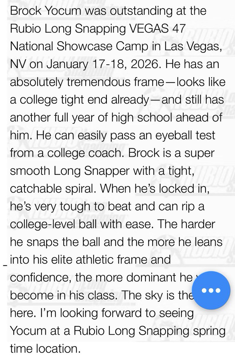 Brock Yocum ‘27 LS, 4.5⭐️ tweet media