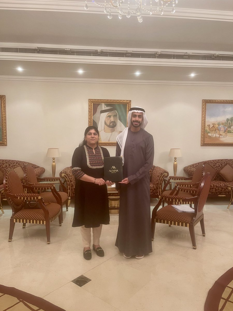 RalasUAE's tweet photo. A new chapter begins at Ralas Hospitality FZE LLC.

Founded and led by Mrs. Laxmi Prasanna Ragam, Ralas Hospitality now moves forward through a strategic partnership with ALMAK GROUP, chaired by Shaikh Ali bin Rashed bin Ali Al Maktoum, Dubai, UAE. https://t.co/wAzbJdNK38