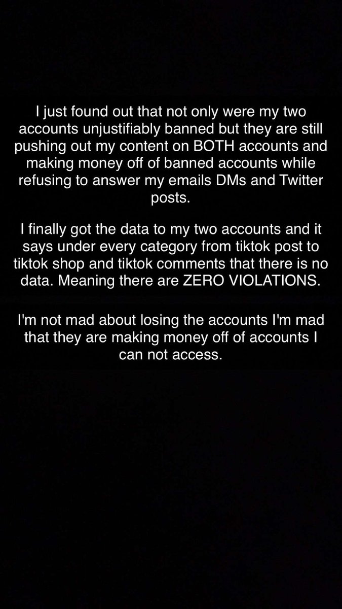 MikkaVT_'s tweet photo. @TikTokSupport @TikTokComms @tiktok_us @tiktokcreators @tiktok_uk I will not stop bothering you until you help me. Do your job please!!! https://t.co/JqwN7C9qnS