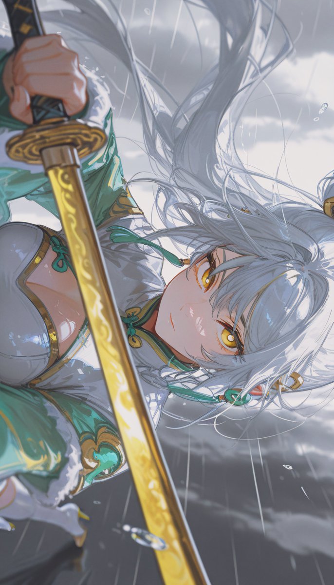 Jun7DAO's tweet image. 💛🤍🗡️
Zi Bai ｜茲白
#GenshinImpact   
#原神   

SFW illustration 
▼Tap to view full image