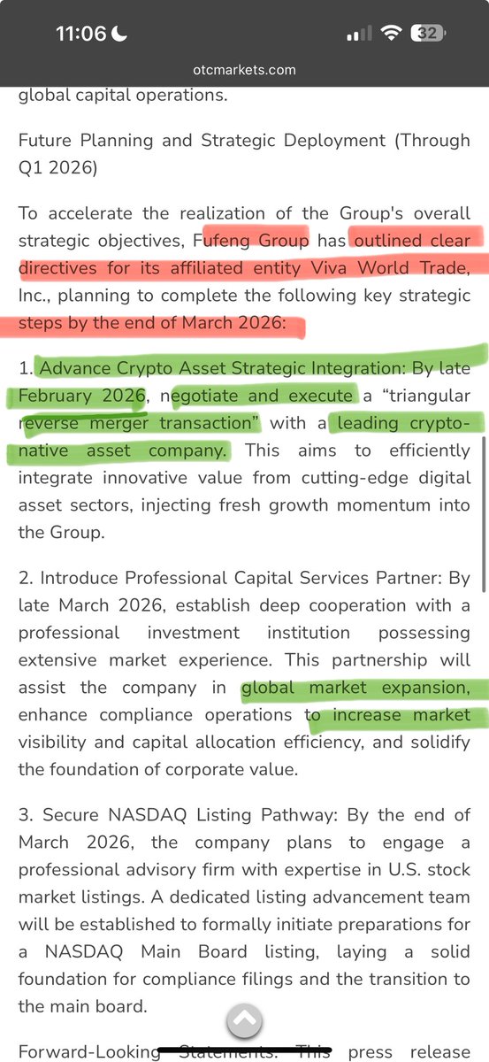 $VVWT A Billion Dollar company taking over is unheard of in the OTC.  “Mr. Liu Xiaojun, on behalf of Fufeng Group has successfully completed the full acquisition of the Company”
 “Fufeng Group has a market cap or net worth of 21.11 billion as of February 3, 2026
Merger set to CL