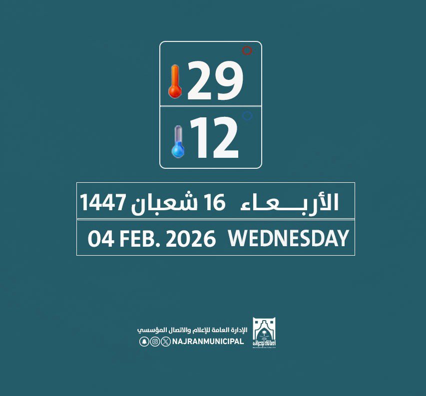 صباح الخير 🌤️ 

#أمانة_منطقة_نجران