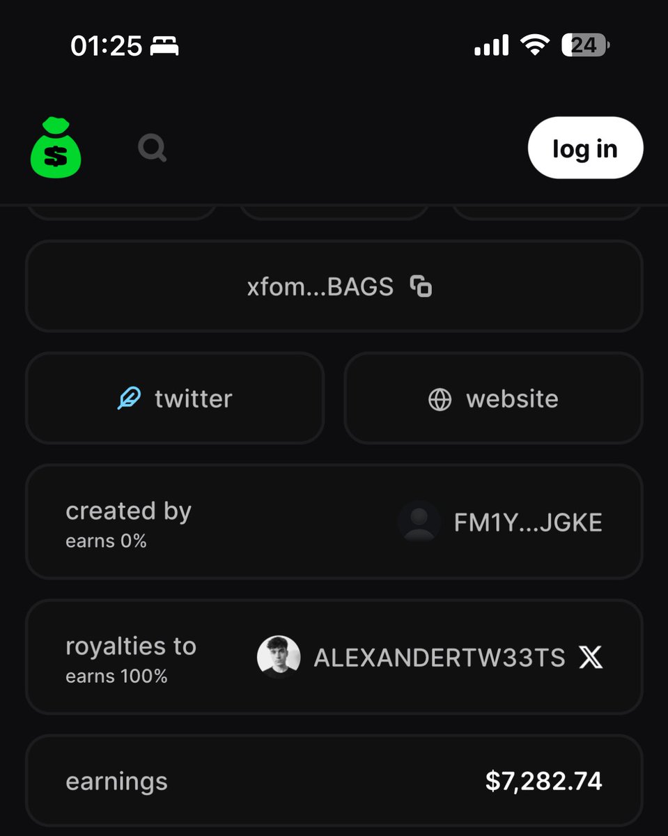 Hey <a href="/AlexanderTw33ts/">Alex</a> do you have 7k $ in fees to claim.

@Finnbags will therefore contact you to help you collect the fees.

<a href="/BagsApp/">BAGS</a> is supporting people like you <a href="/AlexanderTw33ts/">Alex</a>, who has good content to be offered, moreover, reward you for your construction.

CHECK CLAIM: