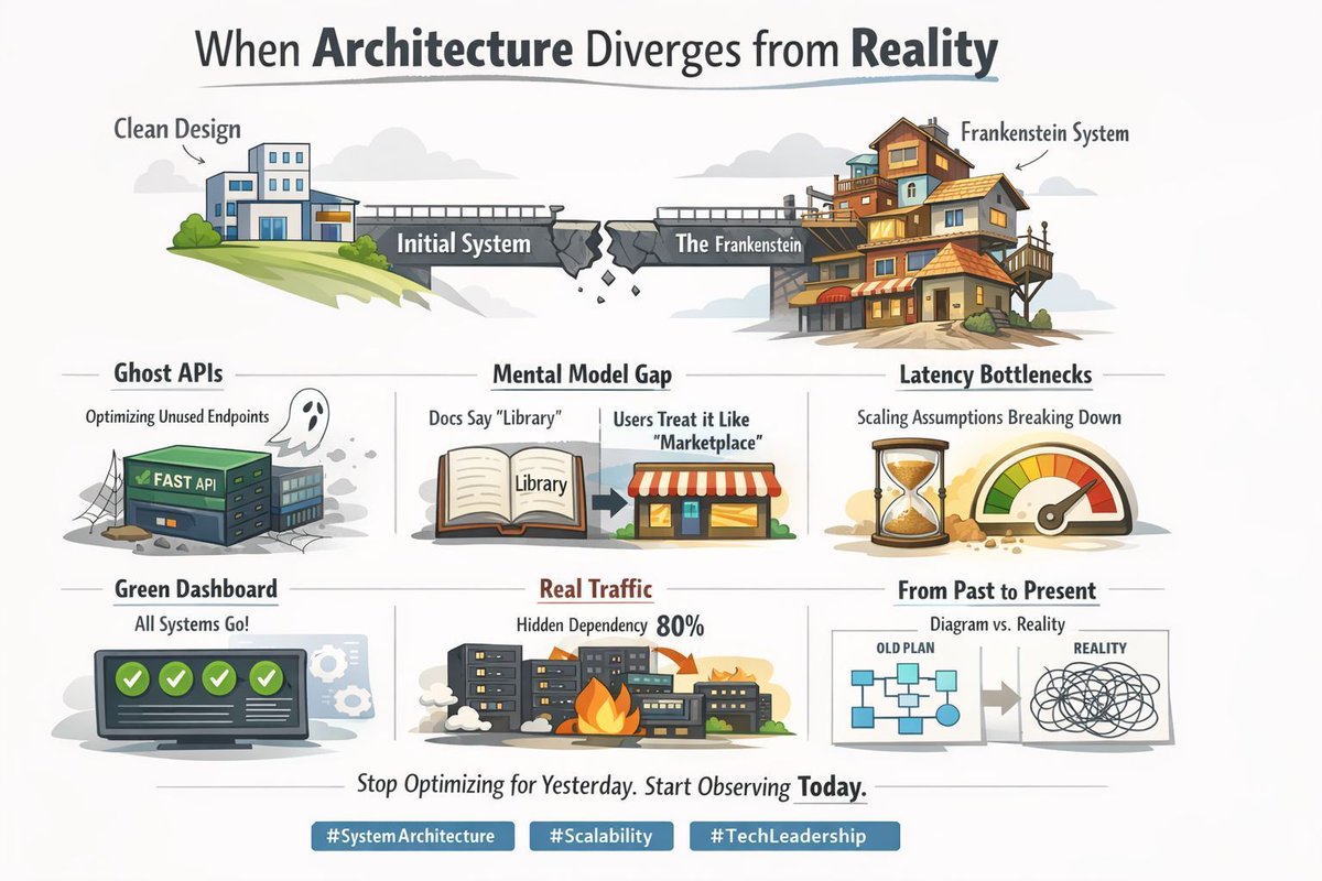 eklak__alam's tweet photo. Scaling isn’t just adding capacity; it’s realigning architecture with reality.
When your design describes the past but your traffic reflects the present, that gap is where systems snap.
Don't just throw iron at it.
#Observe #Realign #Scale https://t.co/5Q7wdC3PcD