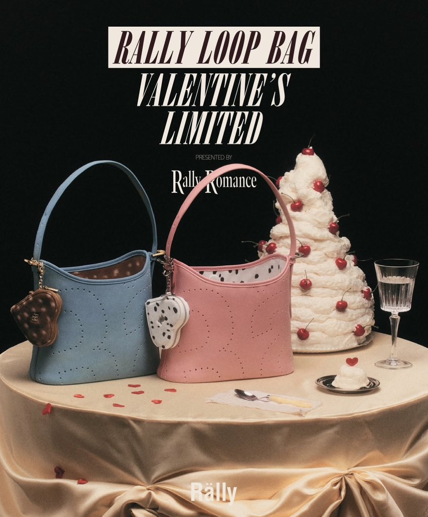 Rallymovementup's tweet photo. Rally Loop Bag Valentine’s Limited 🩷🩵
เปิดจำหน่าย วันนี้ 4/2 เวลา 12.00

Link สั่งซื้อ 🛒 ( แยกสี )
🩷 https://t.co/79URWjEEIN
🩵 https://t.co/XhCue4LwDR

ราคา 3,290 บาท (* แถมฟรี! Bag Charm ทุกใบ)

#rallymovement
#RallyLoopBagValentinesLimited 
#RallyLoopBag https://t.co/1XC0sgu1Yj