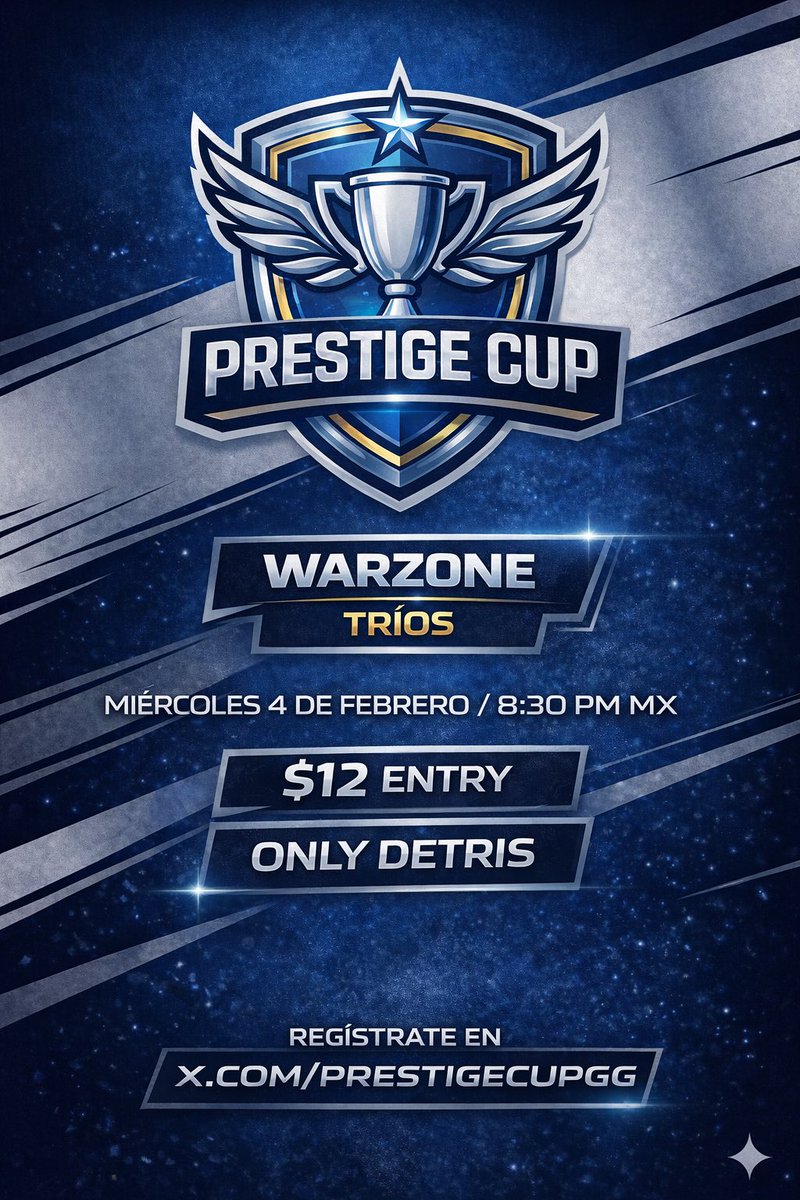 Detris Only

🚫 No Elites
🚫 No top 250

Torneo / Tournament Haven’s

🗓️ Wednesday 4 febrero
⏰ 8:30 cdmx / 9:30 Est

17 Teams / 14min
135 MP
$12 Entry x Team
discord.gg/79AfHqJj4