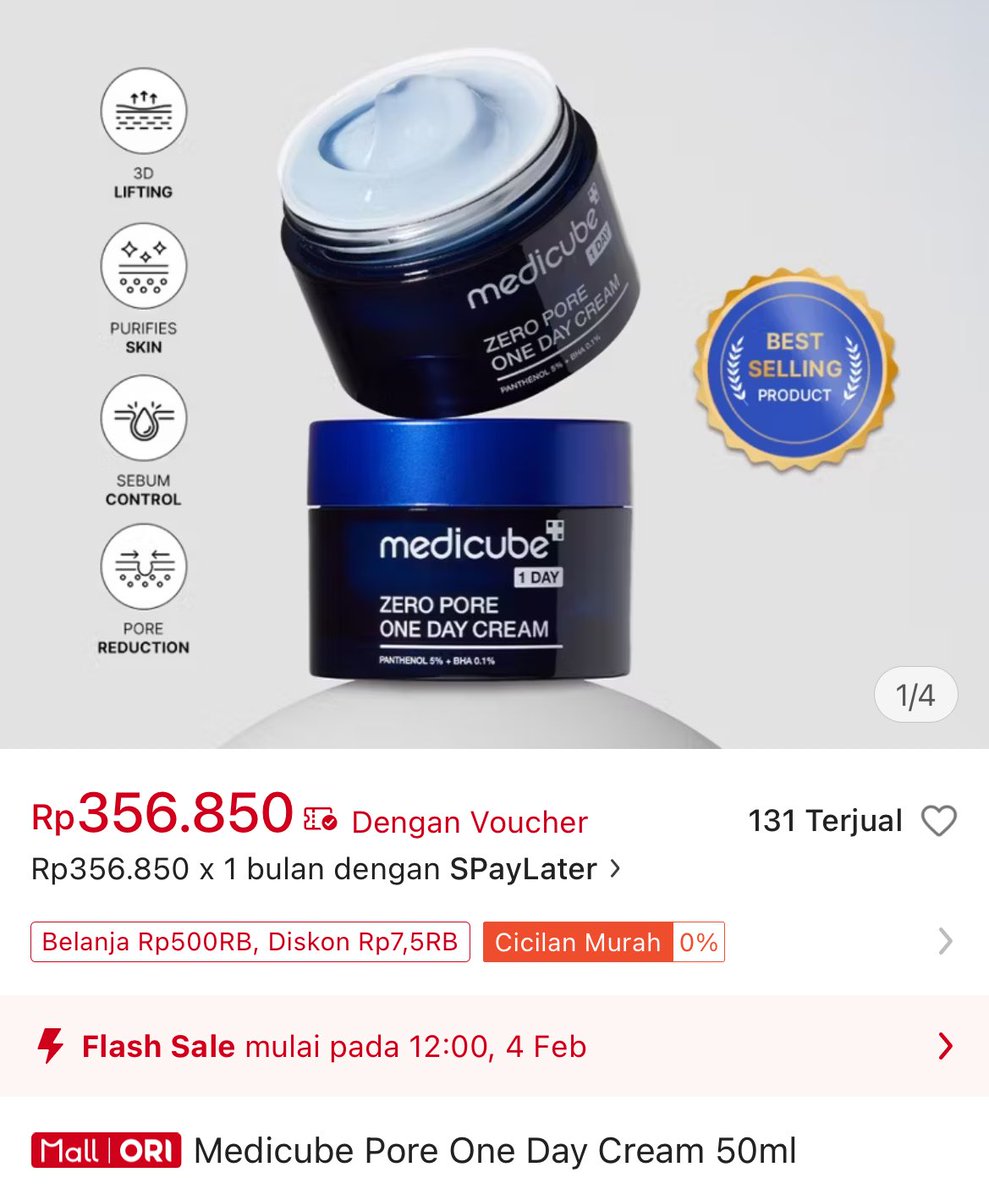 thinkerbeluck's tweet photo. Wts ￼Medicube Pore One Day Cream 50ml (NEW)
211k (harga ofc 356k)
https://t.co/eLGzVLDTnz https://t.co/pfoEITeLYh