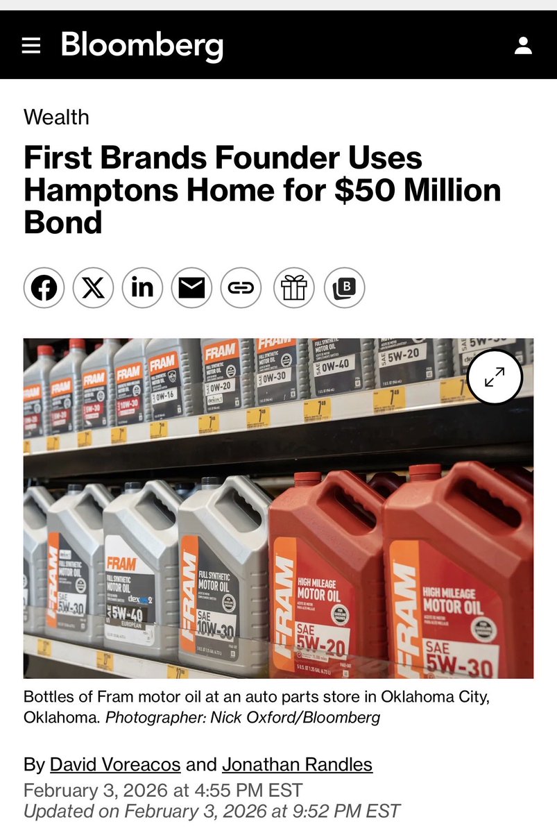 First Brand Founder and Brother to be arraigned Wednesday.  

Another company executive pleaded guilty and is cooperating. 

Patrick and Edward James 
“are scheduled to appear Wednesday for an arraignment in New York federal court, where they were indicted. 

They’re expected to