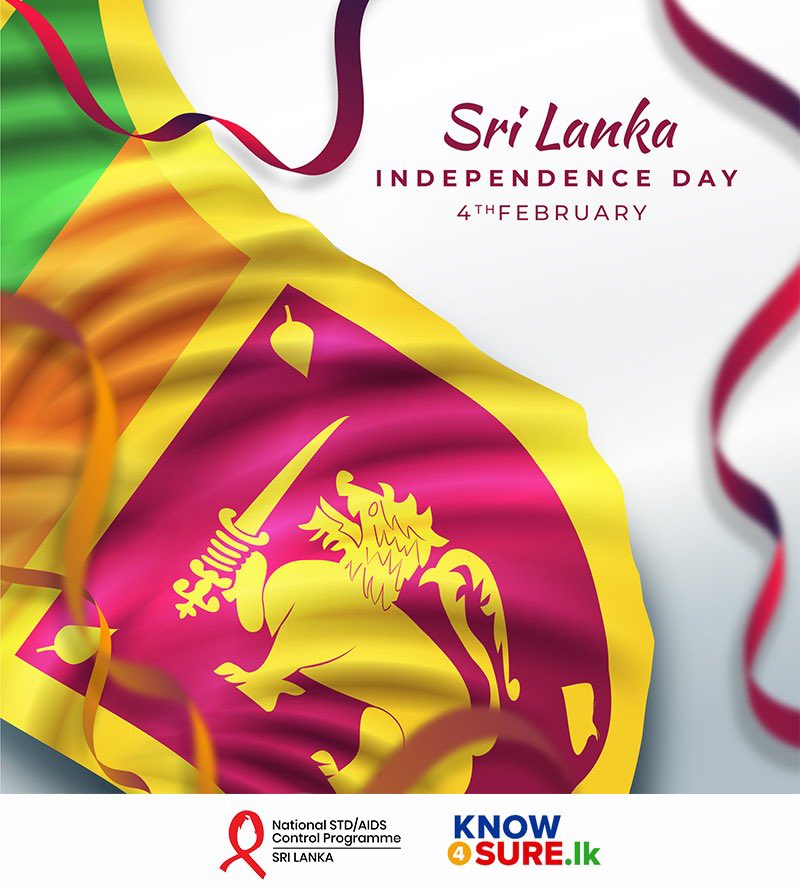 know4surelk's tweet photo. "සැබෑ නිදහස යනු නිරෝගීකමයි"

78 වැනි නිදහස් දිනය වෙනුවෙන් ජාතික ලිංගාශ්‍රිත රෝග සහ ඒඩිස් මර්දන වැඩසටහනේ සුභාශිංසන!.

#IndependenceDaySL #HealthySriLanka #NSACP #FreedomFromHIV #Know4sure https://t.co/JvLvVptgyJ