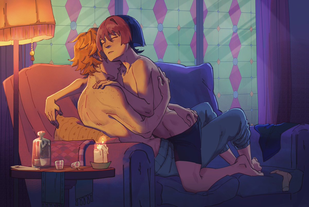 scratching a cat behind the ears and it’s purring but uh oh now it’s laying on you and if you move you think you might die #chiscara