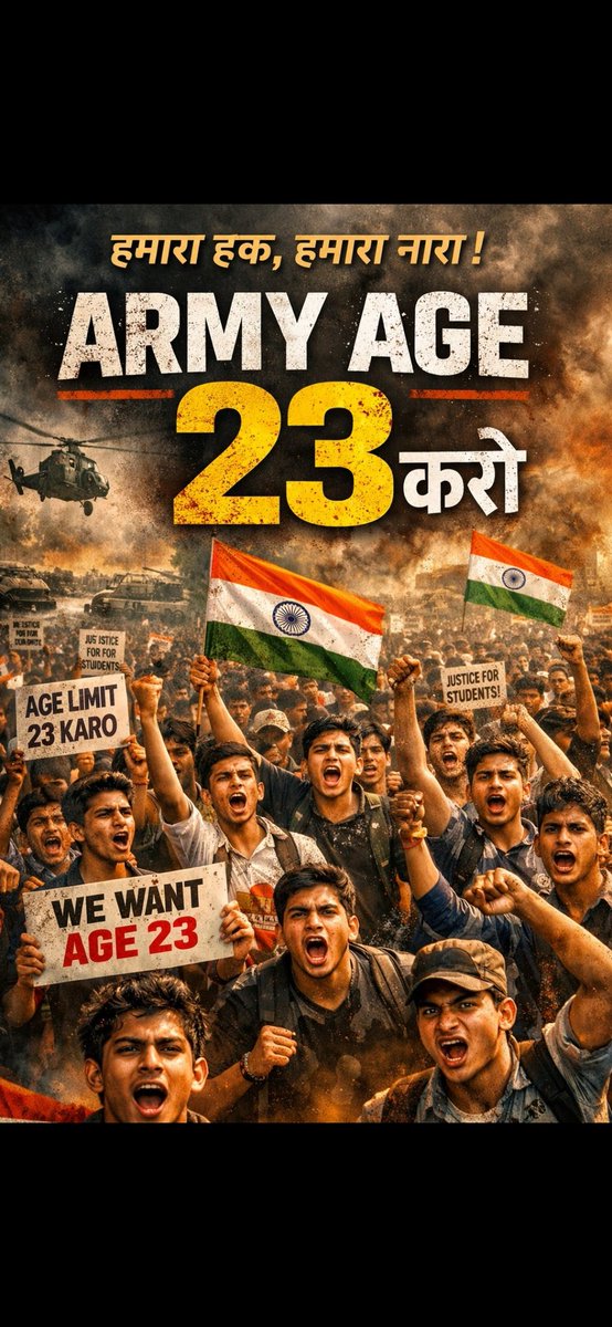 SGurjar86636's tweet image. #amry agniveer age issu 
23 करो हमें न्याय मिलना चाहिए?
