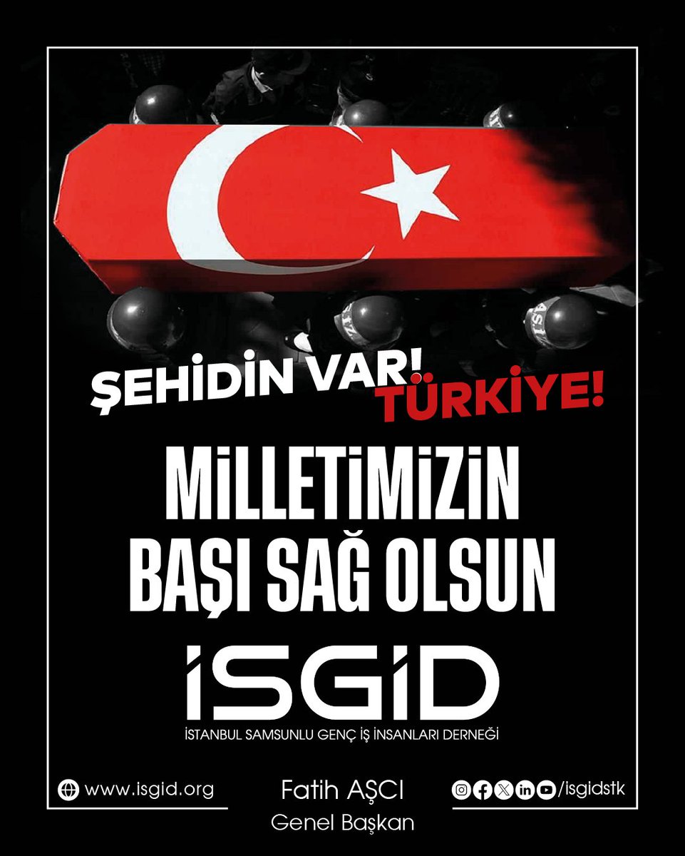 Hakkari Şemdinli’de rahatsızlanarak hastaneye kaldırılan askerimiz Bakım Astsubay Kıdemli Başçavuş Talat Okur,  şehit olmuştur. Şehidimize Allah’tan rahmet, aileleri ve yakınlarına başsağlığı diliyoruz.

<a href="/fthasci/">Fatih Aşcı</a> 
İSGİD Genel Başkanı

#Şehit #ŞehidinVarTürkiye #BaşımızSağolsun