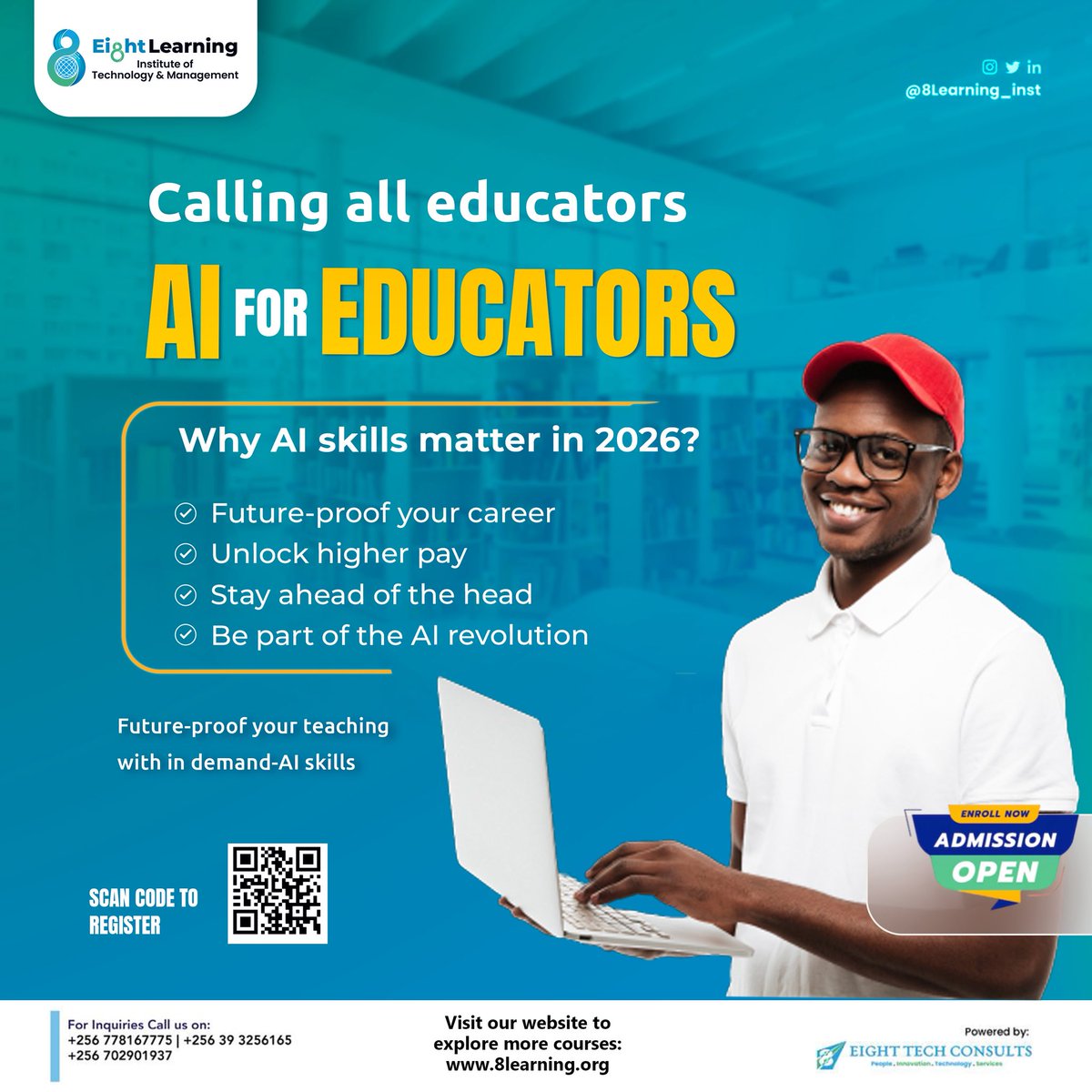 8learning_inst's tweet photo. Up-skill your teaching game today. 

Join our AI for Educators course and transform your classroom with cutting edge tech.  This coming March. @seetahighsch @budojunior_sch @GayazaHighSch @TwinbrookSchool 

#AiEducation #Marchcorhot #8learning #futureai https://t.co/mxqHaXpf8p