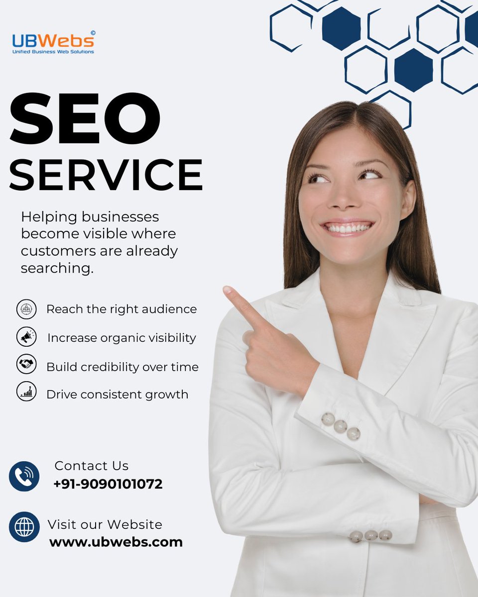 SolutionsUbweb's tweet image. SEO isn’t about shortcuts—it’s about being found when it matters.
We help businesses boost organic visibility, reach the right audience, and build lasting credibility with result-driven SEO. #SEOService

📞 +91-9090101072 🌐 ubwebs.com