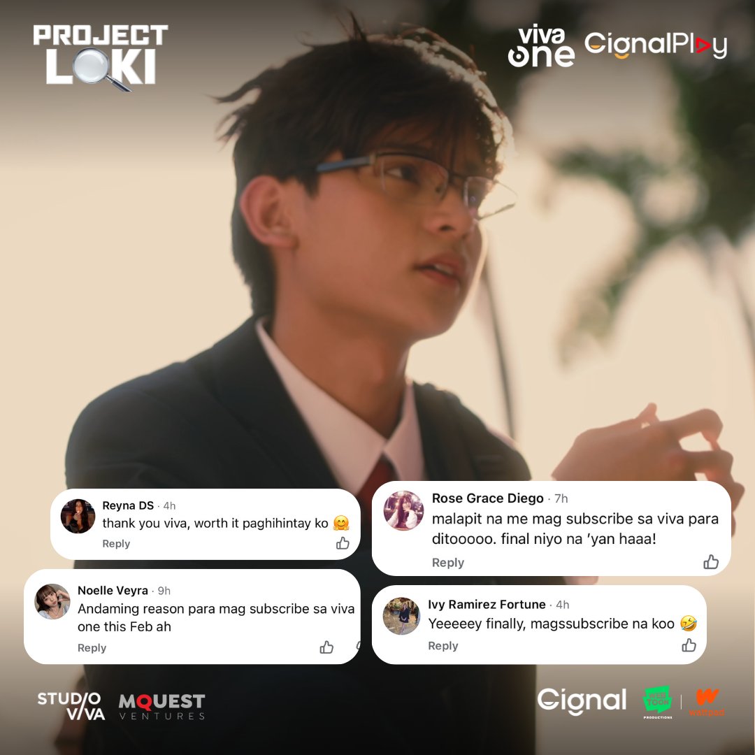 StudioVivaPH's tweet photo. Ready na ba ang Viva One subscription mo para sa mga upcoming episodes?
Unlock every clue in PROJECT LOKI, based on the hit Wattpad mystery written by AkoSiIbarra.
Directed by Xian Lim.
#ProjectLoki
#VivaOne #CignalPlay
#Wattpad #WebtoonProductions
#MQuest #Cignal #StudioViva https://t.co/un0tM7tlOH