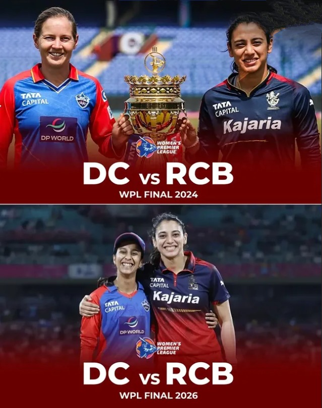 sahuashish32707's tweet photo. Two powerhouse teams, one ultimate prize — 

who will lift the trophy this time? 👑🔥

#RCBvsDC #Final #WPL2026 #WPLFinal #WPL #WPL26 #DelhiCapitals #Royalchallengerabanglore #RCB #DC #EpsteinFiles #GOLD #DCvsGG https://t.co/1W2rW7HZ54