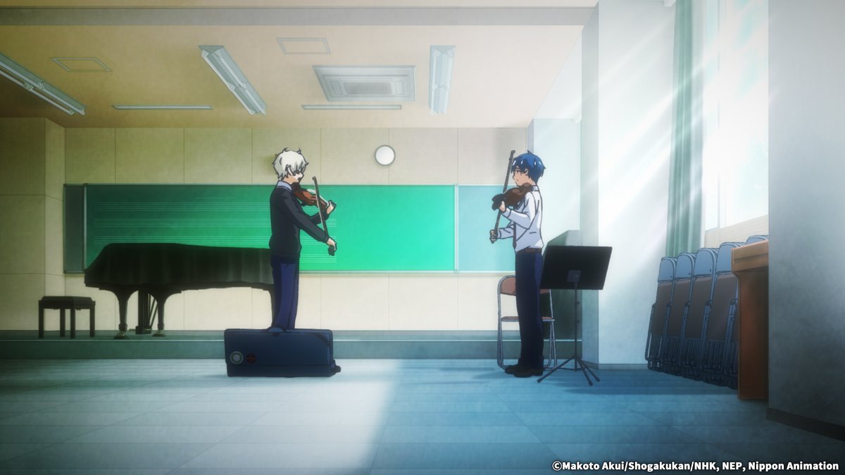 ANIPLUSAsia's tweet photo. Aono and friends desperately keep up with the rigorous guidance from Iwatora.

Subaru asks Aono what it is like to have a talented father—can he come to terms with his complicated feelings...?✨

【#BlueOrchestra 2】
Recap &amp; Ep 17 TONIGHT, from 22:00 [GMT+8]

#青のオーケストラ https://t.co/aVRPJR7ELI
